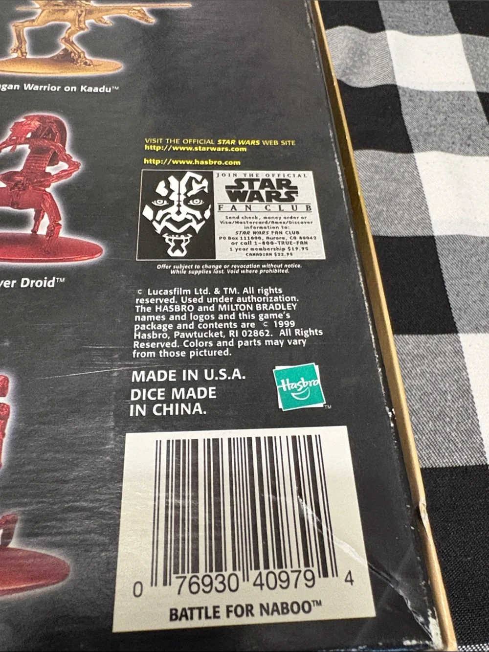 NEW! Hasbro Star Wars Episode 1 Battle for Naboo 3D Action Board Game 1999